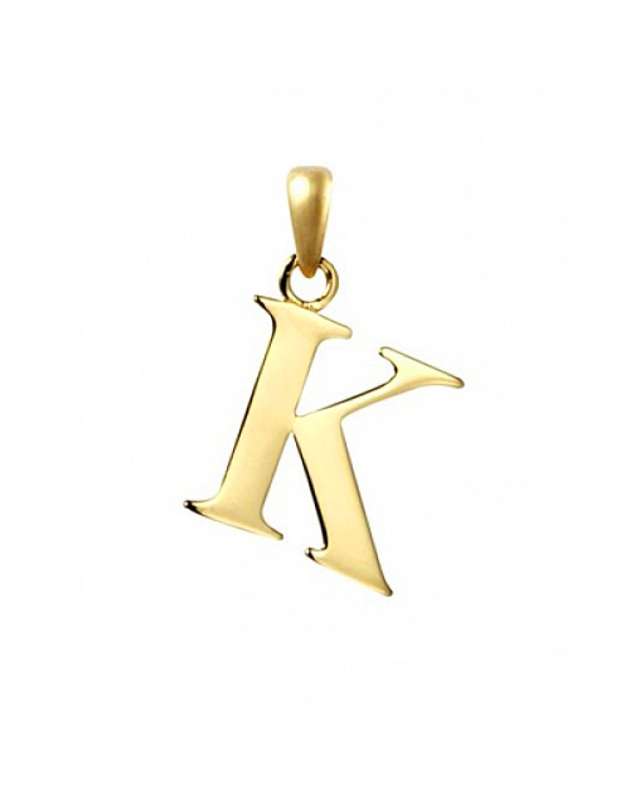 9ct Gold Initial K Pendant T T Jewellers